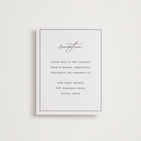 "Court" - Letterpress Reception Cards in Soft Black by Snow and Ivy - Front