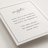"Court" - Letterpress Reception Cards in Soft Black by Snow and Ivy - Detail
