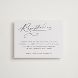 "Noted" - Letterpress Reception Cards in Soft Black by Jenna Holcomb - Front
