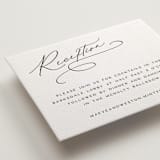 "Noted" - Letterpress Reception Cards in Soft Black by Jenna Holcomb - Detail