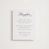 "Classic Serif" - Letterpress Reception Cards in Soft Black by Hooray Creative - Front