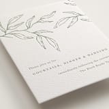 "Amidst Nature" - Letterpress Reception Cards in Mint by Oscar and Emma - Karly Depew - Detail