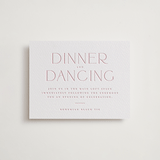 "Monroe" - Letterpress Reception Cards in Classic Pink by Kristie Kern - Front