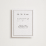 "Formal Serif" - Letterpress Reception Cards in Dove Grey by Nicole Walsh - Front