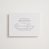 "Perennial" - Letterpress Reception Cards in Soft Black by Oscar and Emma - Karly Depew - Front