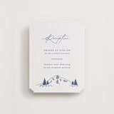 "Arête" - Letterpress Reception Cards in Blueberry by Olivia Raufman - Front