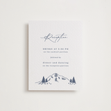 "Arête" - Letterpress Reception Cards in Aegean by Olivia Raufman - Front
