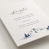 "Arête" - Letterpress Reception Cards in Aegean by Olivia Raufman - Detail