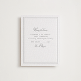 "Monogrammed eternity" - Letterpress Reception Cards in Matte Silver by Creo Study - Front