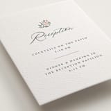 "Flourishing Crest" - Letterpress Reception Cards in Stone by Olivia Raufman - Detail