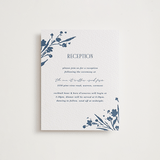 "Helena" - Letterpress Reception Cards in Indigo by Kate Ahn - Front