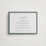 "Fondness" - Letterpress Reception Cards in Gravel by Design Lotus - Front
