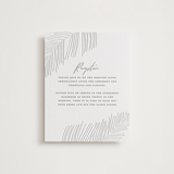 "Palm Arbor" - Letterpress Reception Cards in Graphite by Owl and Toad - Front