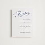 "Statement Names" - Letterpress Reception Cards in Lapis by Hooray Creative - Front