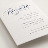 "Statement Names" - Letterpress Reception Cards in Lapis by Hooray Creative - Detail