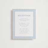 "delicate rattan" - Letterpress Reception Cards in Sky Blue by Ellen Schlegelmilch - Front