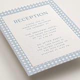 "delicate rattan" - Letterpress Reception Cards in Sky Blue by Ellen Schlegelmilch - Detail