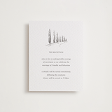 "Italian Countryside" - Letterpress Reception Cards in Warm Gray by Melinda Denison - Front