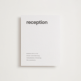"min mod" - Letterpress Reception Cards in Soft Black by JoAnn Jinks - Front