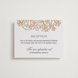 "Spellbound" - Letterpress Reception Cards in Faux Gold by Pink House Press - Front