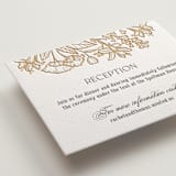 "Spellbound" - Letterpress Reception Cards in Faux Gold by Pink House Press - Detail