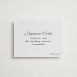 "Lowcountry" - Letterpress Reception Cards in Graphite by Megan Davis - Front