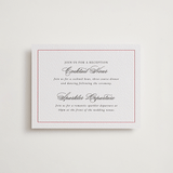 "Steeped in Tradition" - Letterpress Reception Cards in Scarlet by Design Lotus - Front