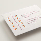 "Tanti Baci" - Letterpress Reception Cards in Fuchsia by Olivia Raufman - Detail