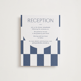 "Beech" - Letterpress Reception Cards in Navy by Blustery August - Front