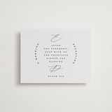 "Paradox" - Letterpress Reception Cards in Soft Black by Gwen Bedat - Front