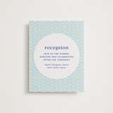 "With a Twist" - Letterpress Reception Cards in Blue Violet by Olivia Raufman - Front
