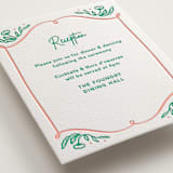 "Sketch" - Letterpress Reception Cards in Shamrock by Elly - Detail