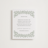 "Lovely Leaves" - Letterpress Reception Cards in Lovely Leaves by Jessie Steury - Front