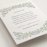 "Lovely Leaves" - Letterpress Reception Cards in Lovely Leaves by Jessie Steury - Detail