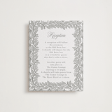 "Bridal Veil" - Letterpress Reception Cards in Gravel by Katharine Watson - Front