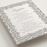 "Bridal Veil" - Letterpress Reception Cards in Gravel by Katharine Watson - Detail