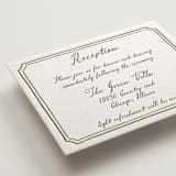 "Handwritten" - Letterpress Reception Cards in Moss by Cass Loh - Detail