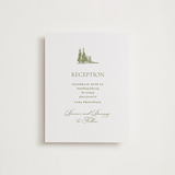 "Vineyard Elegance" - Letterpress Reception Cards in Pistachio by Lucrecia Caporale - Front