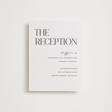 "Tallest" - Letterpress Reception Cards in Soft Black by Pixel and Hank - Front