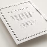 "Classic Frame" - Letterpress Reception Cards in Soft Black by Nicole Walsh - Detail