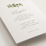"Simply Elegant" - Letterpress Reception Cards in Pistachio by Yaling Hou Suzuki - Detail