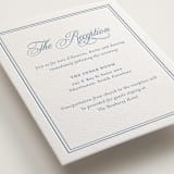 "The Chapel" - Letterpress Reception Cards in Provincial Blue by Melinda Denison - Detail