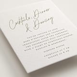 "angeline" - Letterpress Reception Cards in Moss by chocomocacino - Detail
