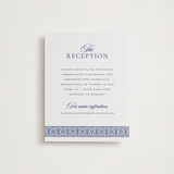 "Tiled" - Letterpress Reception Cards in Lapis by Angela Garrick - Front