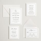 "Royal" - Letterpress Reception Cards in Dove Grey | Soft Black by Melinda Denison - Invitation Suite