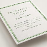"Iconic" - Letterpress Reception Cards in Pear by Creo Study - Detail