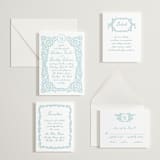 "Garden romance" - Letterpress Reception Cards in Robin's Egg by Creo Study - Invitation Suite