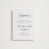 "Ambrose" - Letterpress Reception Cards in Soft Black by Olivia Raufman - Front