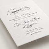 "Ambrose" - Letterpress Reception Cards in Soft Black by Olivia Raufman - Detail