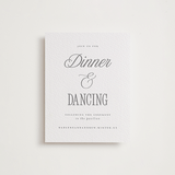 "Icon" - Letterpress Reception Cards in Gravel by Vera Lim - Front
